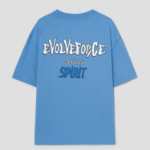 8 seconds Spirit Back Lettering Graphic T-shirt — Sky Blue