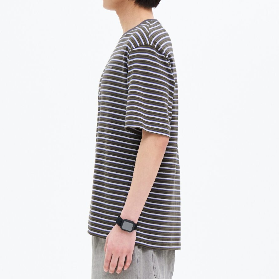 8 seconds Multi Stripe T-shirt — Khaki