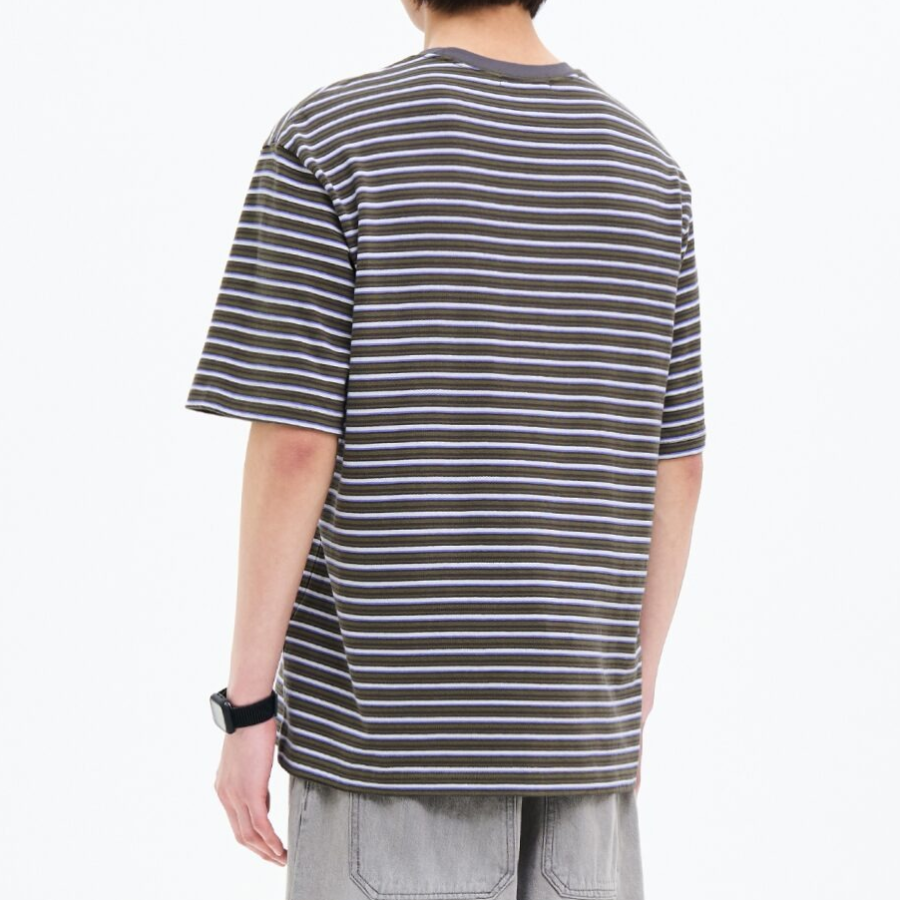 8 seconds Multi Stripe T-shirt — Khaki