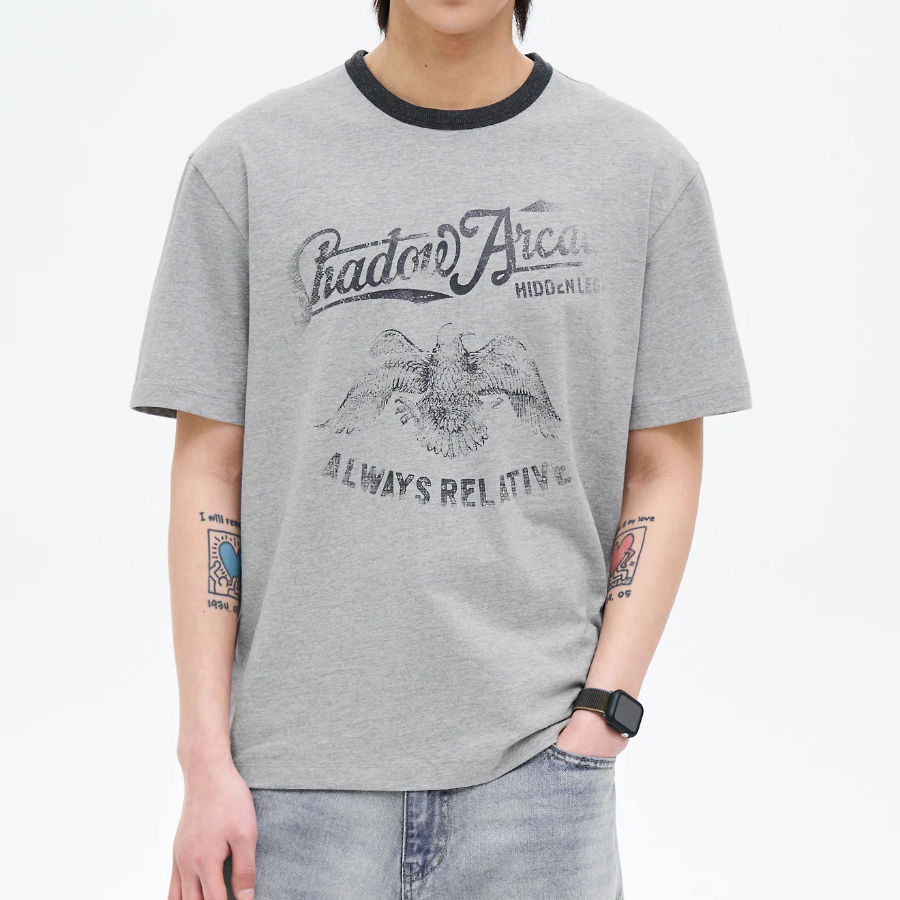 8 seconds Vintage Eagle Graphic T-shirt — Grey