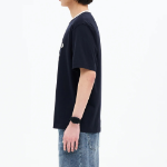 8 seconds Rib Contrast Graphic T-shirt — Navy