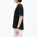 8 seconds Topstitch Blur Lettering T-shirt — Black