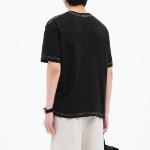 8 seconds Topstitch Blur Lettering T-shirt — Black