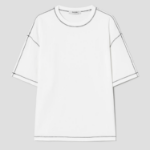 8 seconds Contrast Stitch Point T-shirt — White