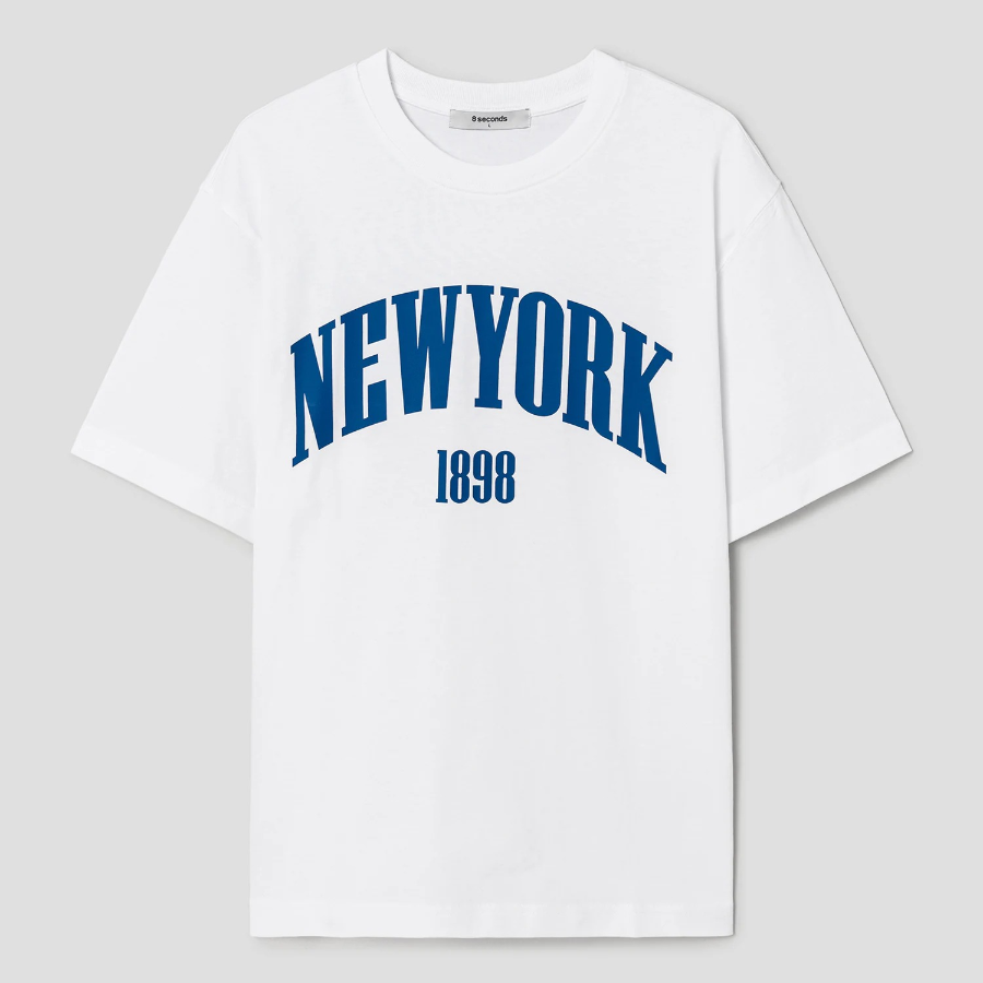 8 seconds City Graphic T-shirt — White