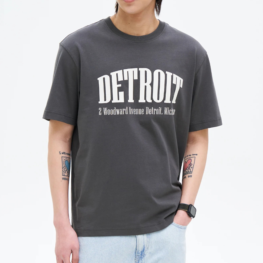 8 seconds City Graphic T-shirt — Ash