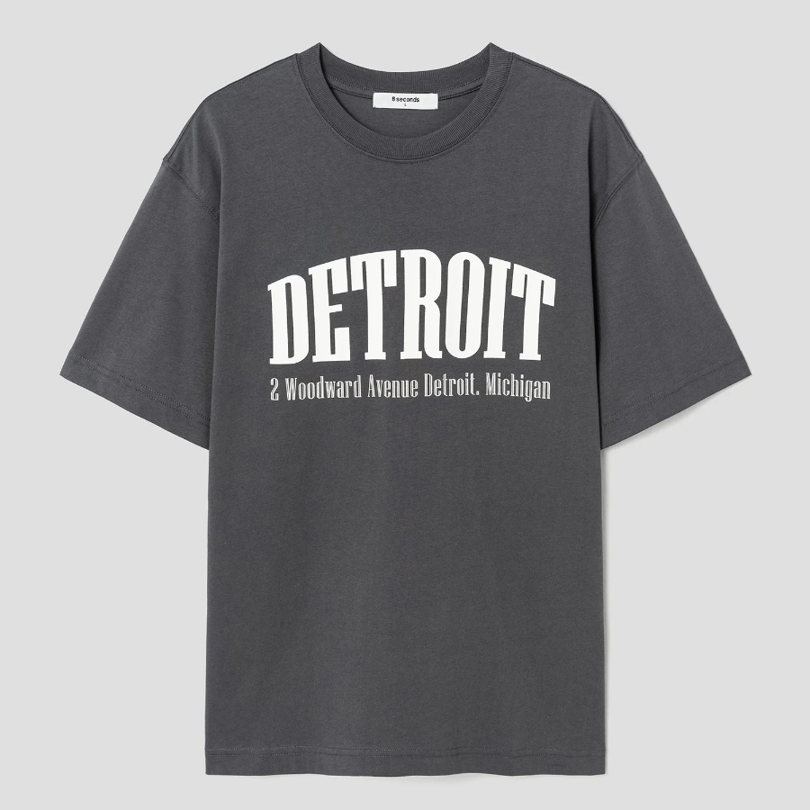 8 seconds City Graphic T-shirt — Ash