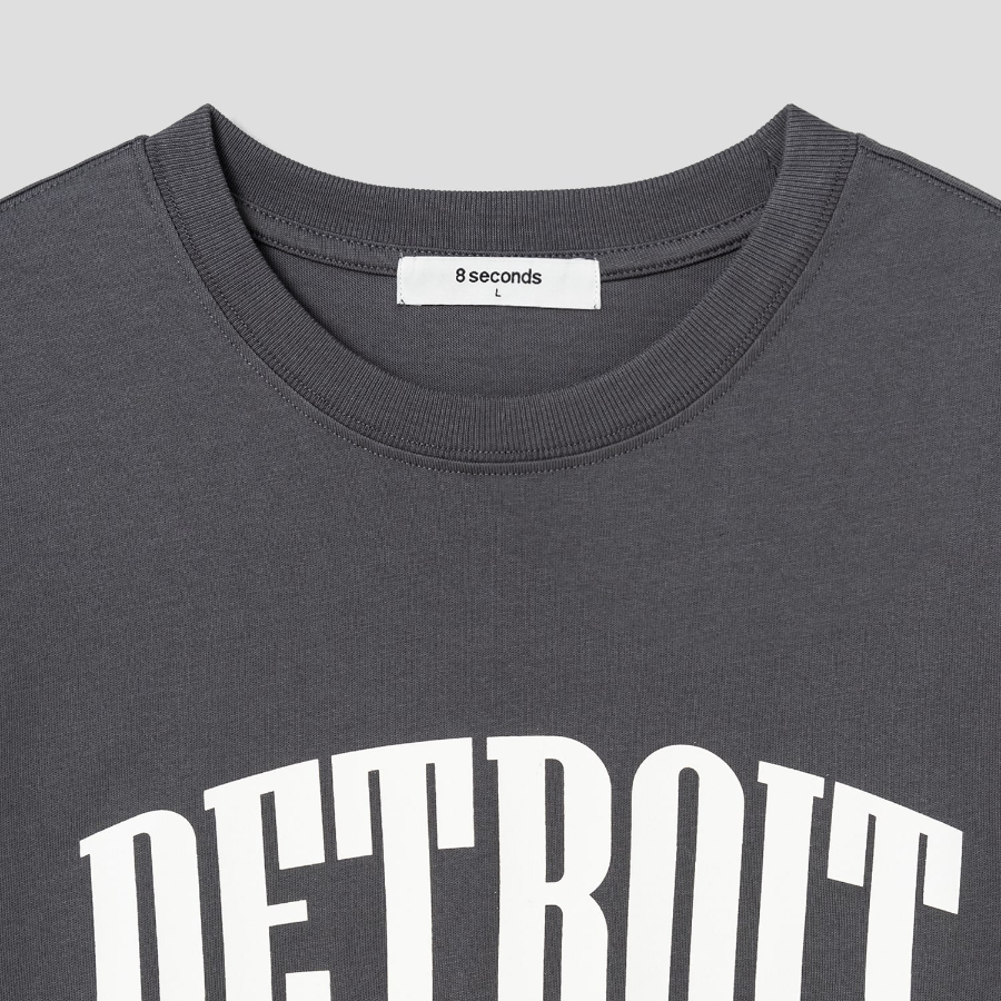 8 seconds City Graphic T-shirt — Ash