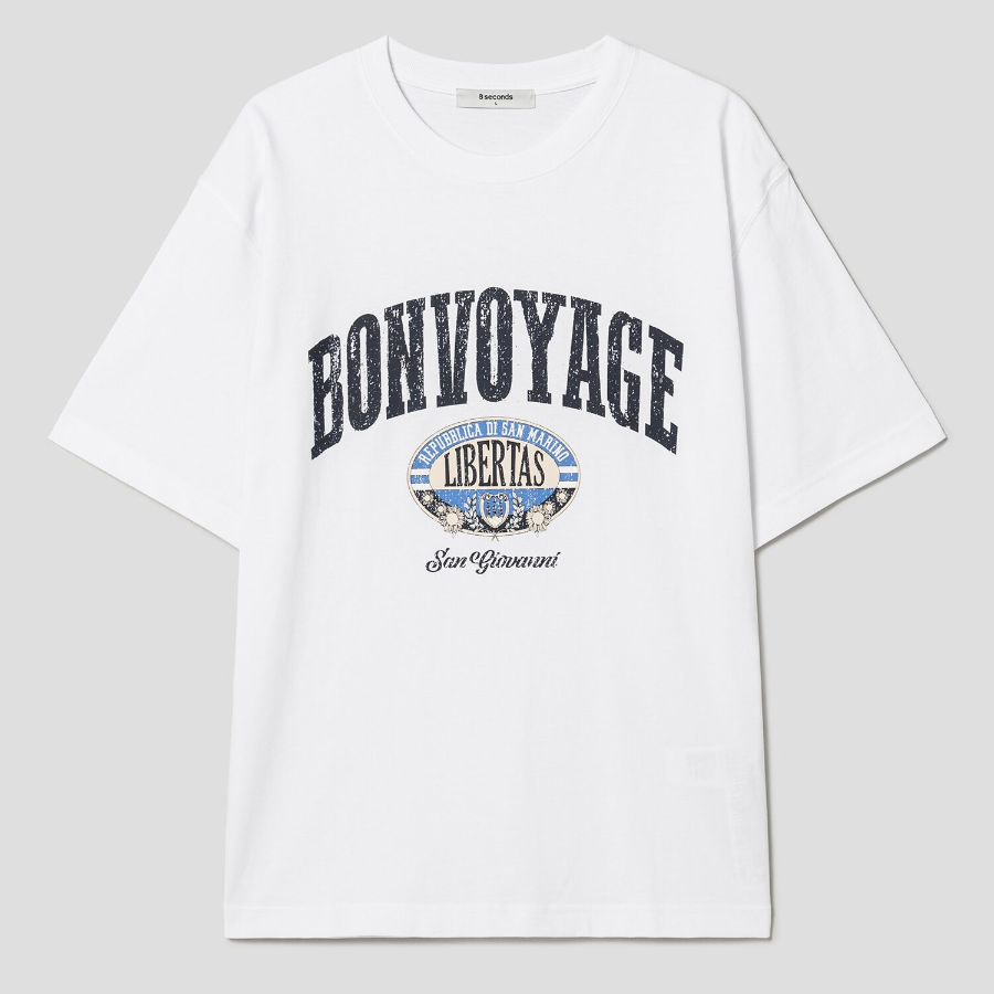 8 seconds Vintage Graphic T-shirt — White