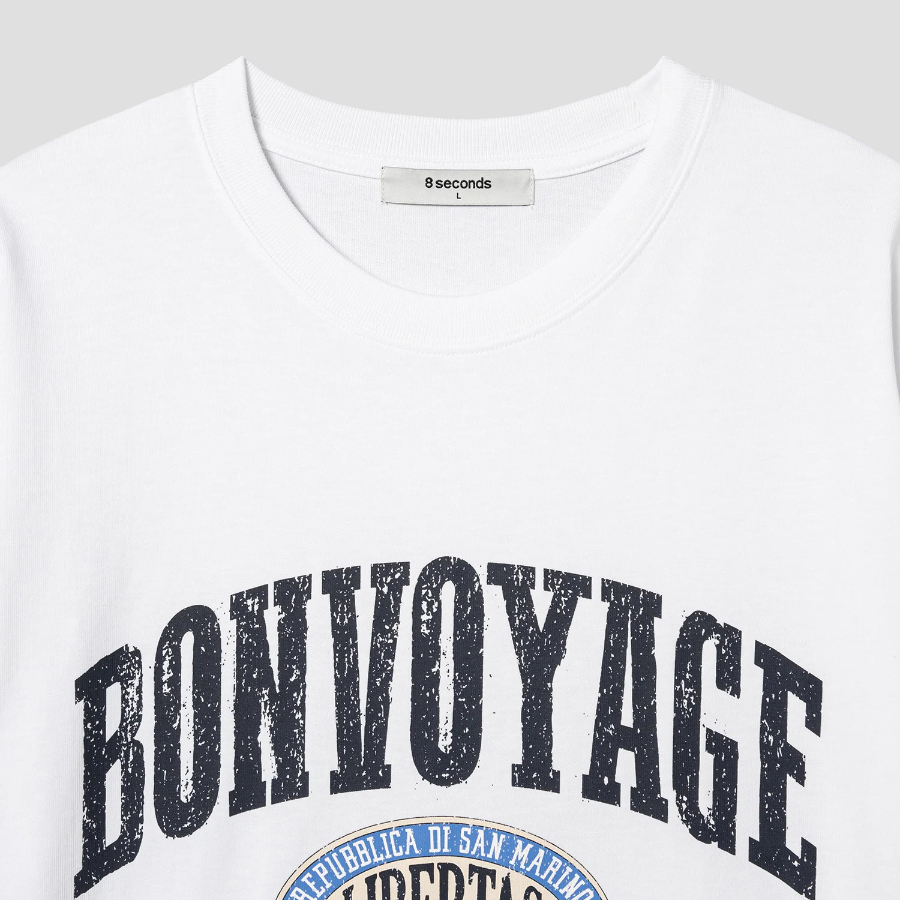 8 seconds Vintage Graphic T-shirt — White