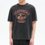 8 seconds Garment Dye Bike Graphic T-shirt — Ash