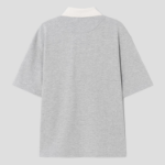 8 seconds Contrast Collar Mini Terry T-shirt — Gray