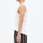 8 seconds Texture Sleeveless T-shirt — White