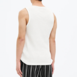 8 seconds Texture Sleeveless T-shirt — White