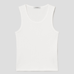 8 seconds Texture Sleeveless T-shirt — White