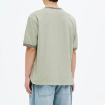 8 seconds Garment Dye Ribbed Lettering T-shirt — Khaki