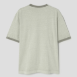 8 seconds Garment Dye Ribbed Lettering T-shirt — Khaki