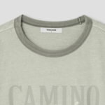 8 seconds Garment Dye Ribbed Lettering T-shirt — Khaki