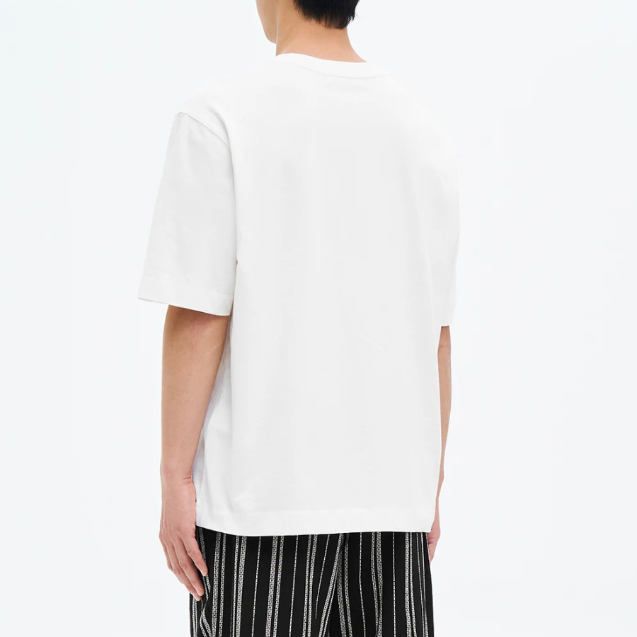 8 seconds Square Photo Graphic T-shirt — White