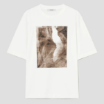 8 seconds Square Photo Graphic T-shirt — White