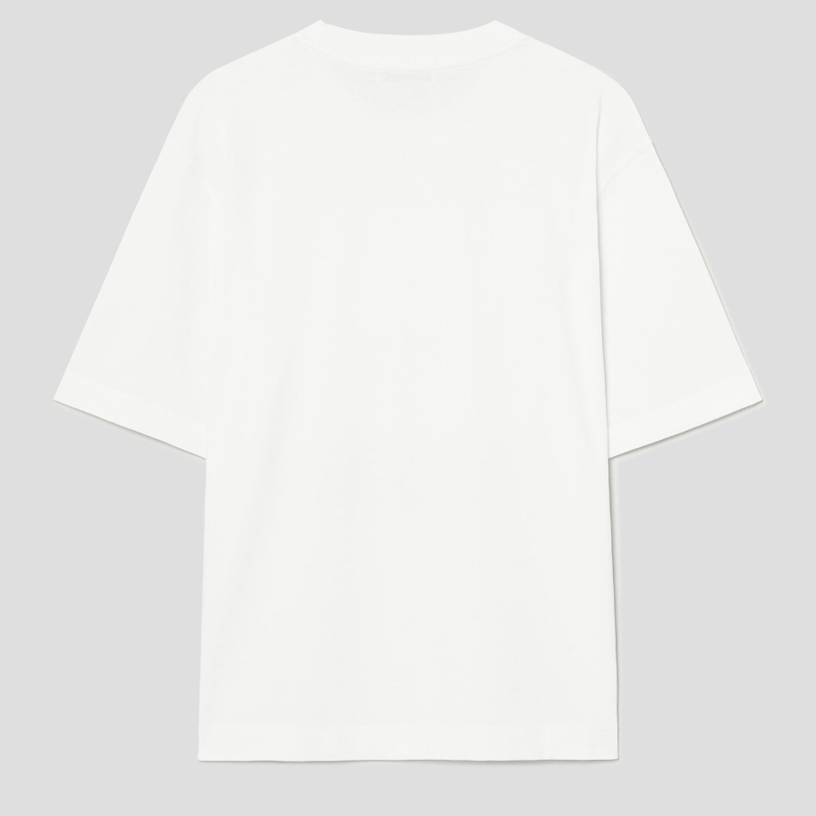 8 seconds Square Photo Graphic T-shirt — White