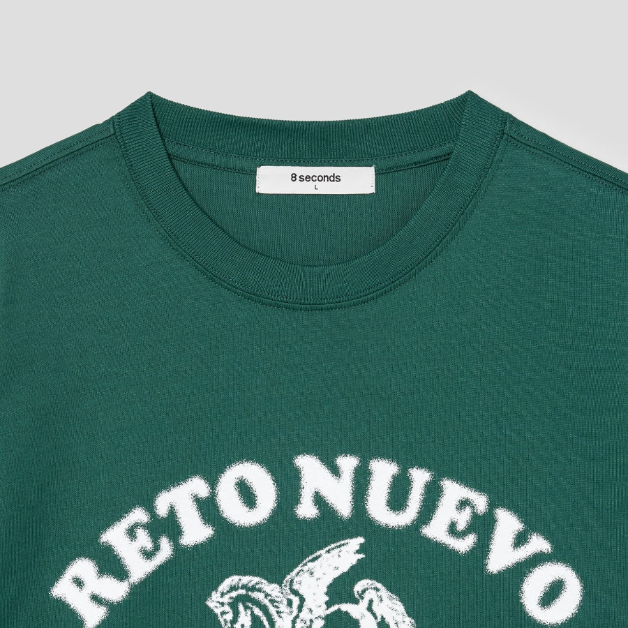 8 seconds Unicorn Graphic T-shirt — Green