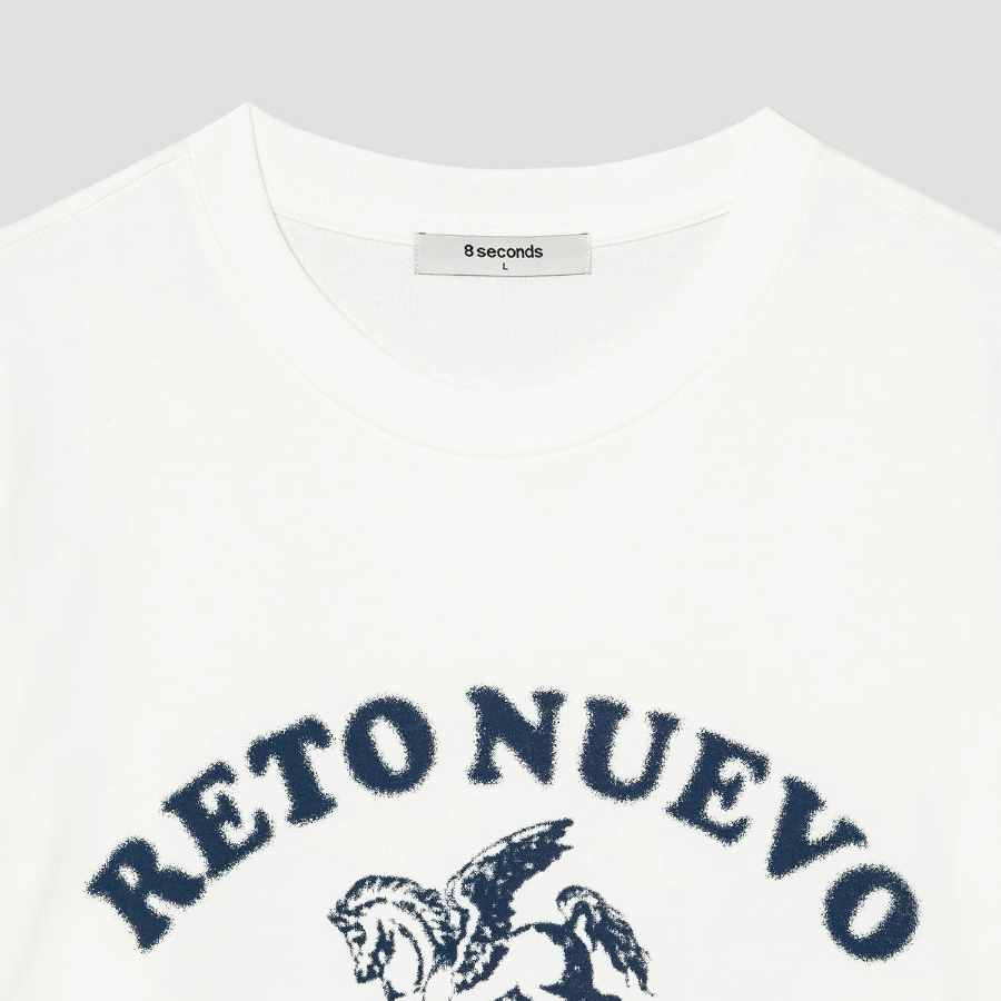 8 seconds Unicorn Graphic T-shirt — White