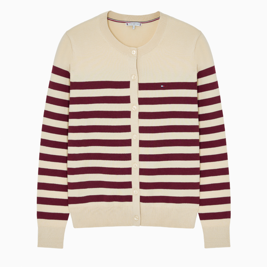 Tommy Hilfiger Official Cotton Jersey Stitch Cardigan