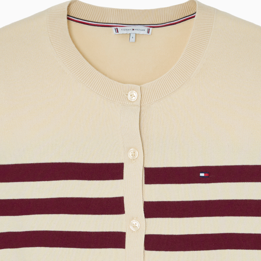 Tommy Hilfiger Official Cotton Jersey Stitch Cardigan