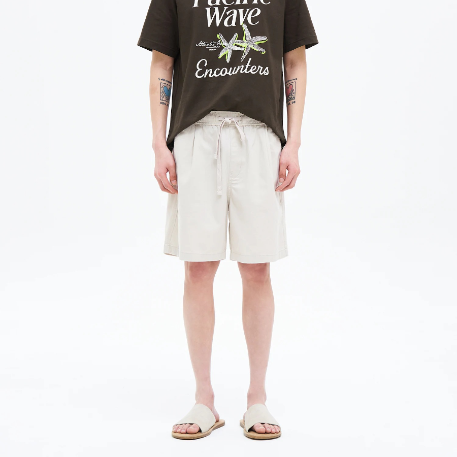 8 seconds Lightweight Cotton Banding Shorts — Ivory