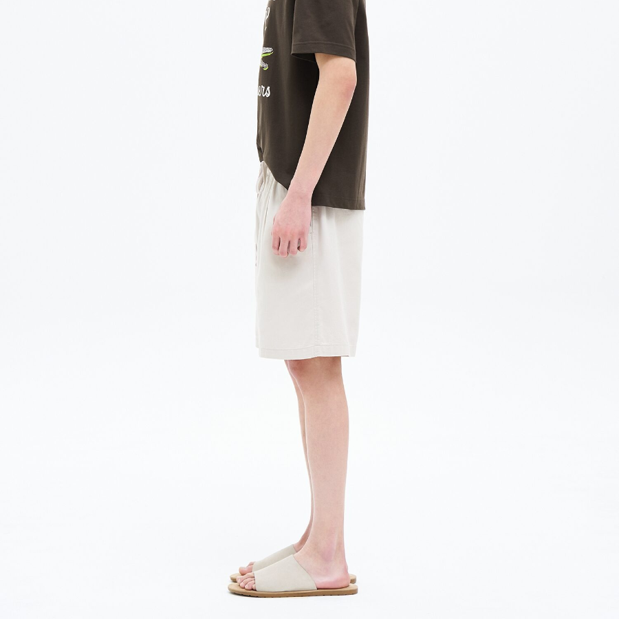 8 seconds Lightweight Cotton Banding Shorts — Ivory