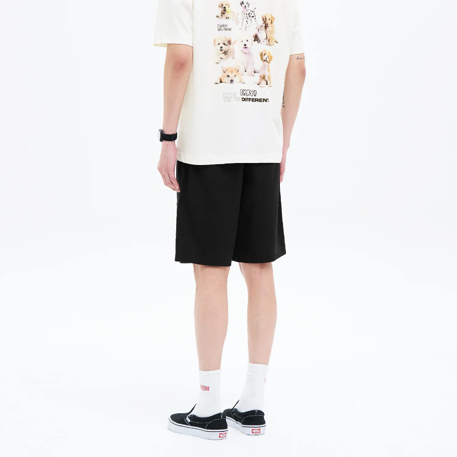 8 seconds Lightweight Cotton Banding Shorts — Black