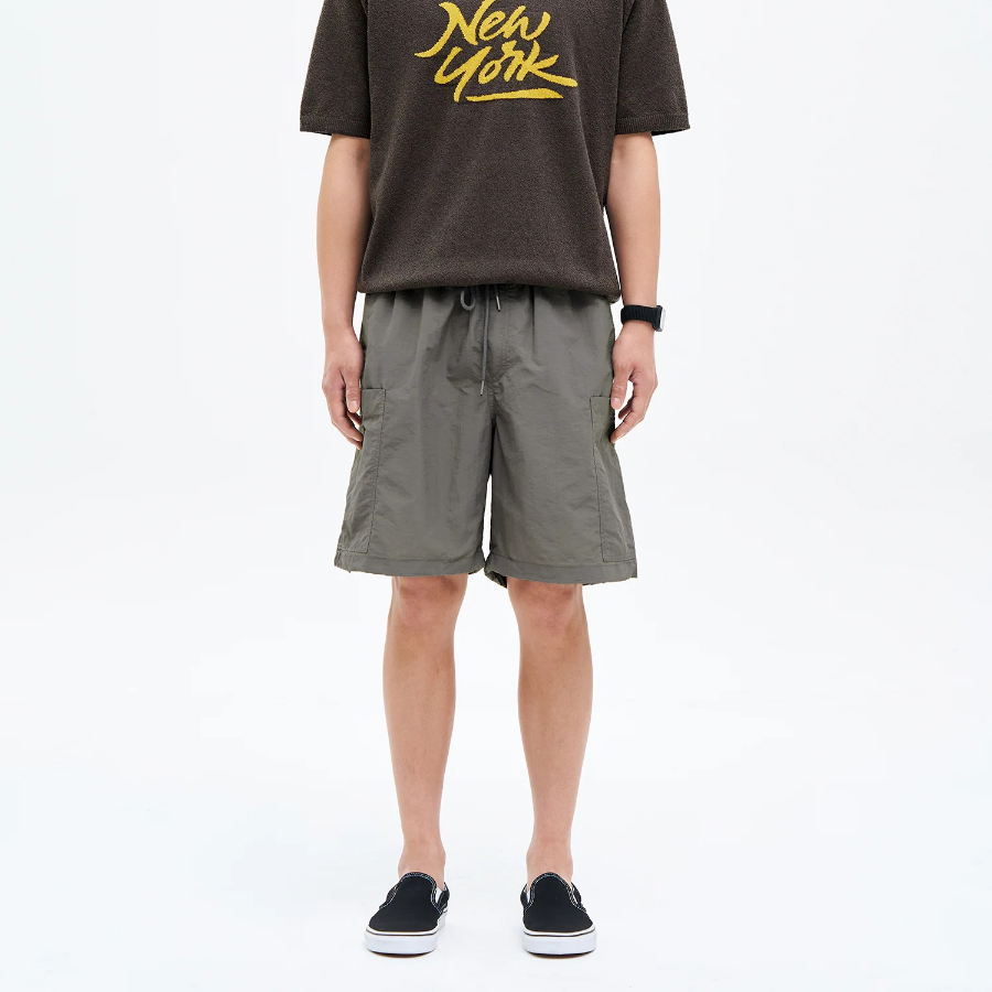 8 seconds Nylon Cargo Shorts — Khaki