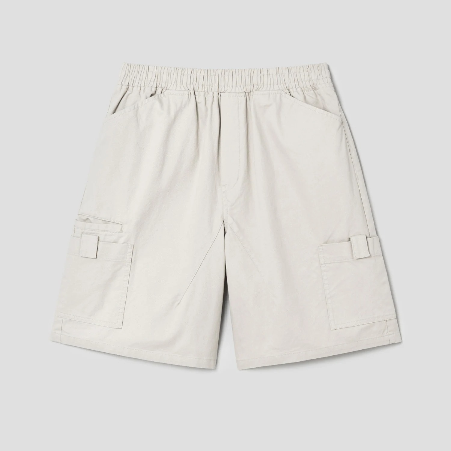 8 seconds Washed Cotton Pocket 6/10 Banding Shorts — Ivory