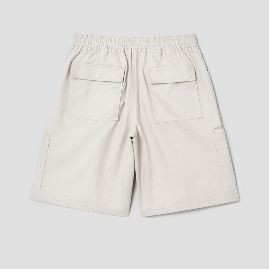 8 seconds Washed Cotton Pocket 6/10 Banding Shorts — Ivory