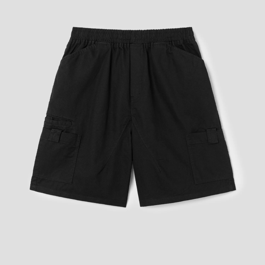 8 seconds Washed Cotton Pocket 6/10 Banding Shorts — Black