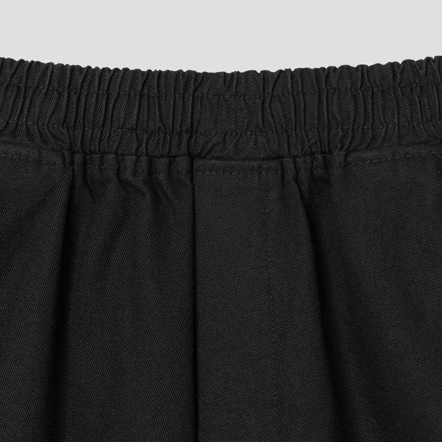 8 seconds Washed Cotton Pocket 6/10 Banding Shorts — Black