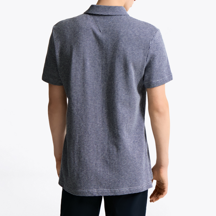 Tommy Hilfiger Official Linen-Blend Pattern Polo Shirt