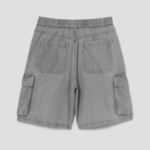 8 seconds Full Banding Cargo Denim Shorts — Light Gray