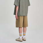 8 seconds 6/10 String Pintuck Cotton Banding Shorts — Beige