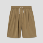 8 seconds 6/10 String Pintuck Cotton Banding Shorts — Beige
