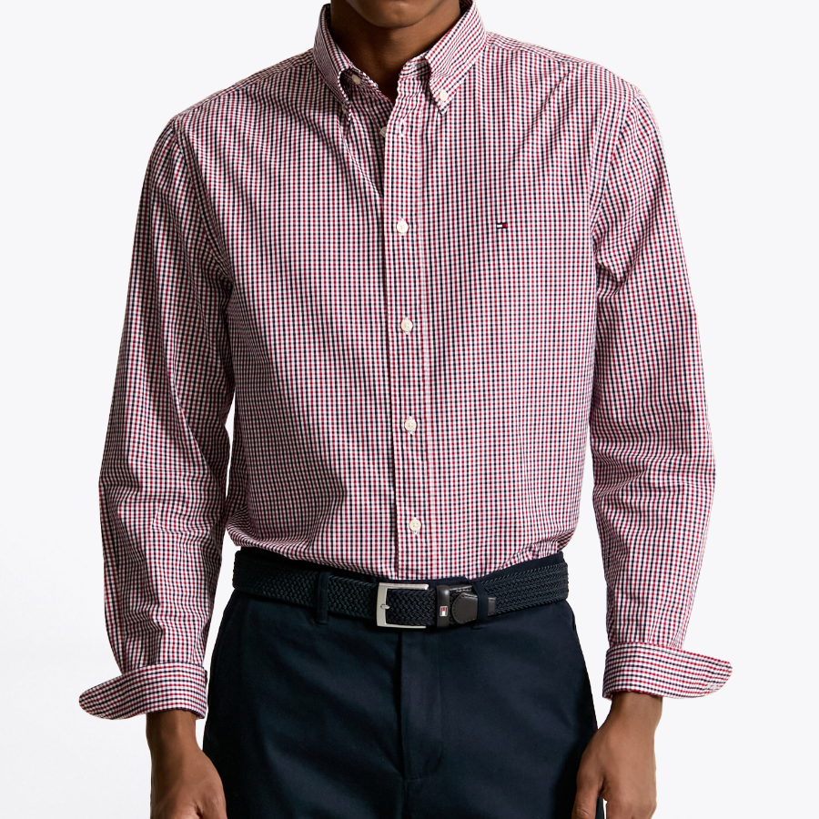 Tommy Hilfiger Official Poplin Gingham Shirt (Regular Fit)