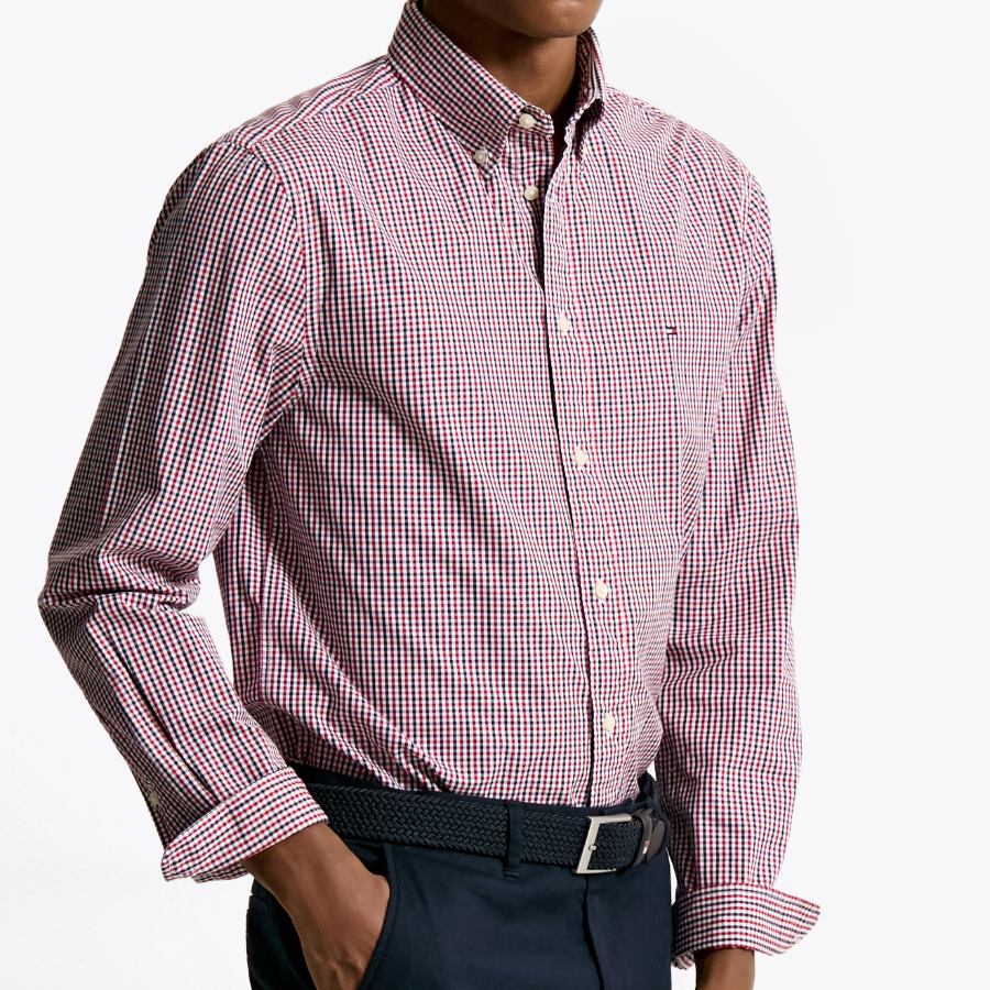 Tommy Hilfiger Official Poplin Gingham Shirt (Regular Fit)