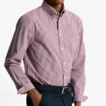 Tommy Hilfiger Official Poplin Gingham Shirt (Regular Fit)
