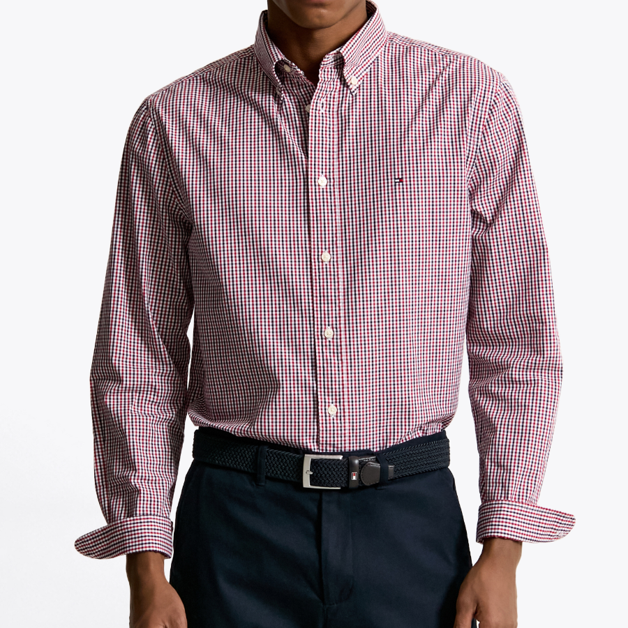 Tommy Hilfiger Official Poplin Gingham Shirt (Regular Fit)