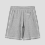 8 seconds Oversized Waffle Texture Contrast Stitch Banding Shorts — Gray