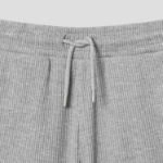 8 seconds Oversized Waffle Texture Contrast Stitch Banding Shorts — Gray