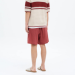 8 seconds Cotton Jacquard Banding Shorts — Red