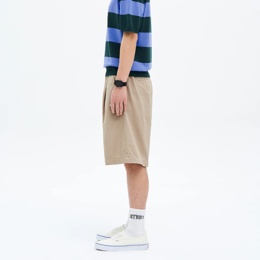 8 seconds Cotton Nylon Bermuda Banding Shorts — Beige