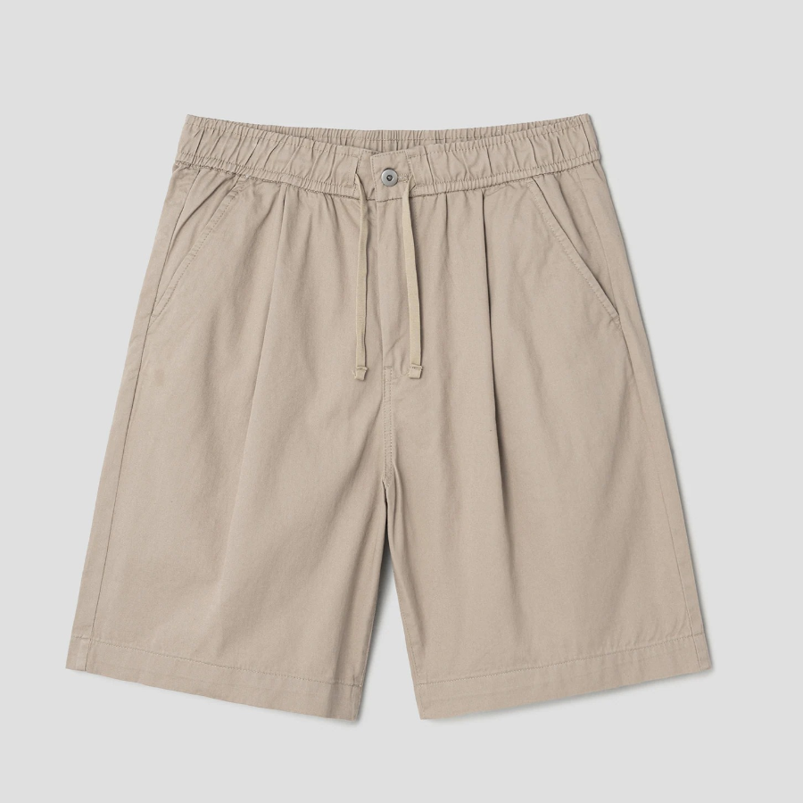 8 seconds Cotton Nylon Bermuda Banding Shorts — Beige